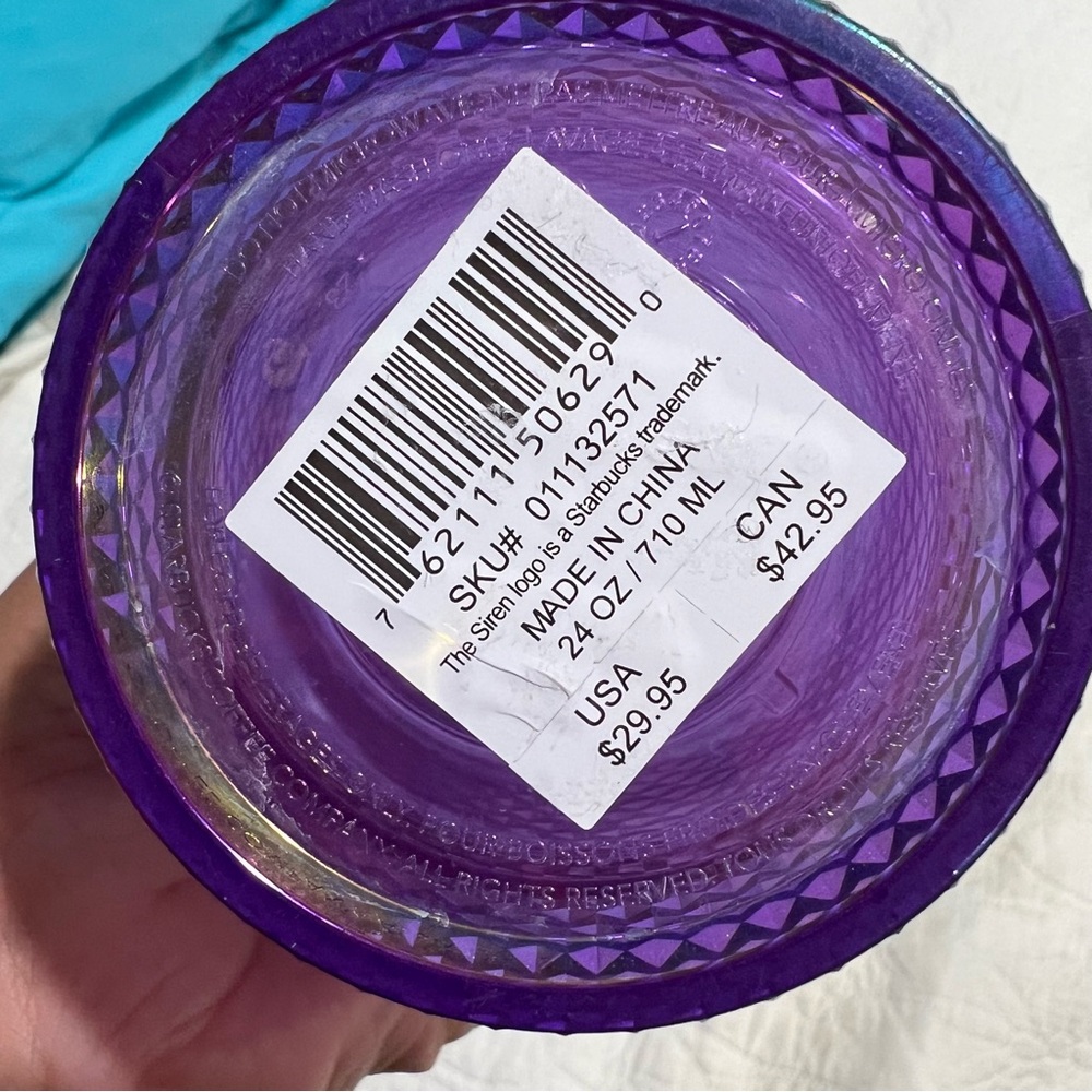 Starbucks Summer 2022 Oil Slick Metallic Purple Studded Venti tumbler - Picture 5 of 8